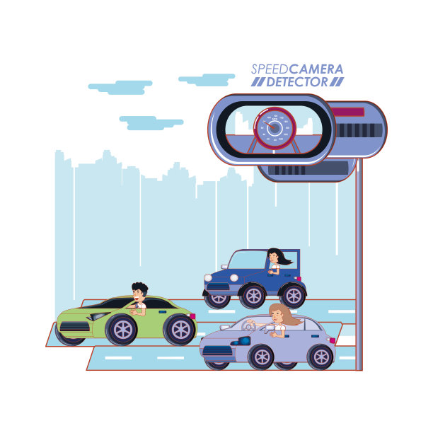 道路与速度相机探测器图片下载