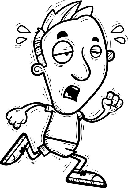 疲惫的卡通的人图片下载