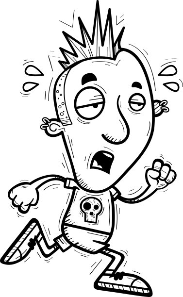 疲惫的卡通朋克图片下载