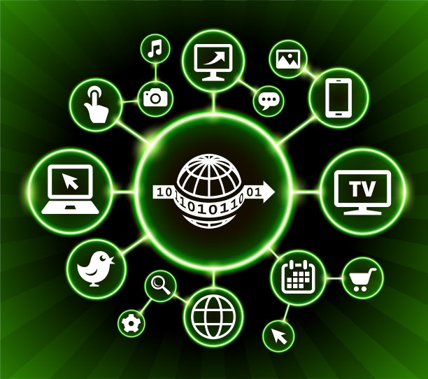 全球二进制互联网通信技术暗按钮背景图片下载