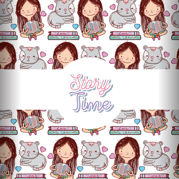 故事时间书的背景图案图片下载