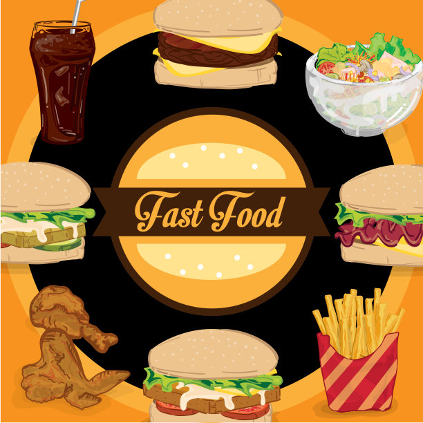 菜单快餐模板设计图形集图片下载