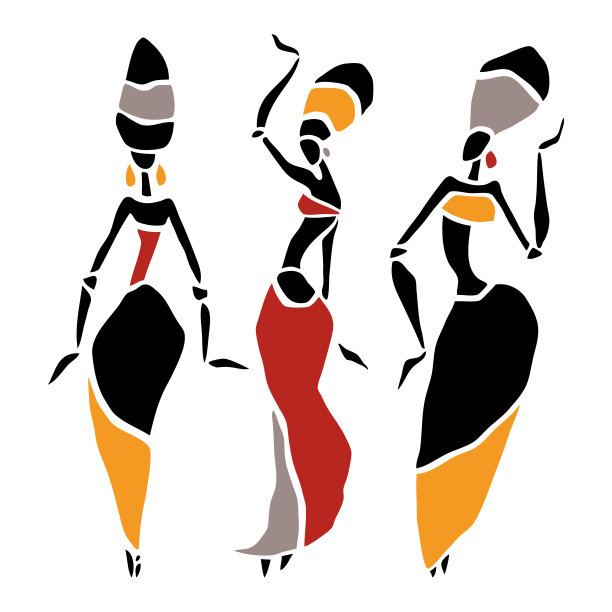 美丽的舞者轮廓图片下载