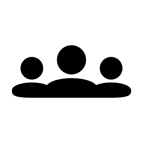 Hr图标向量男性组人员符号化身为企业管理团队中的平色字形象形图图片下载