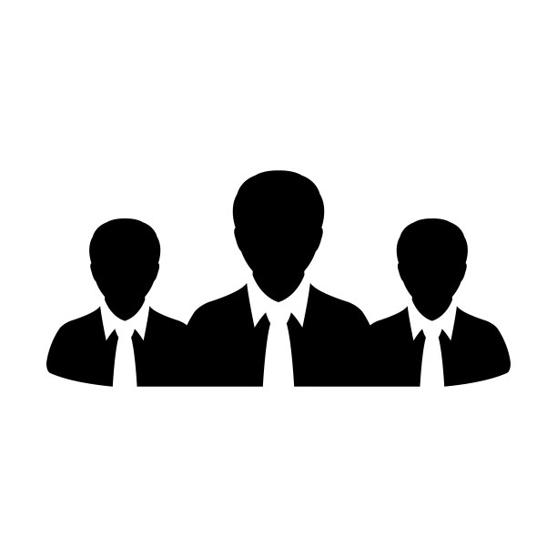 领导图标向量男性群体的人符号化身为企业管理团队在平色字形象形文字图片下载