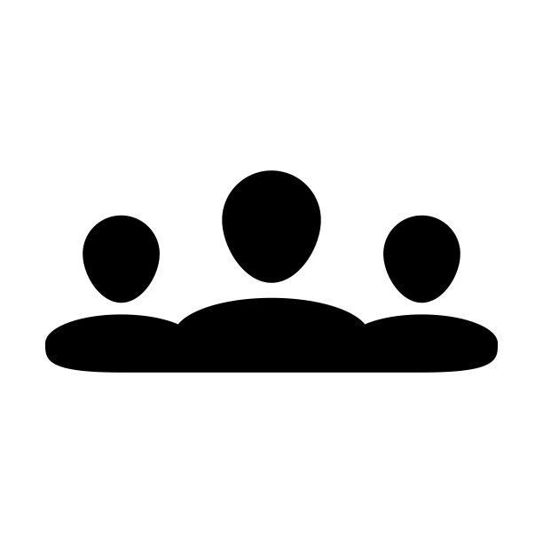 社交网络图标向量男性群体符号化身为企业管理团队中的平色象形文字图片下载