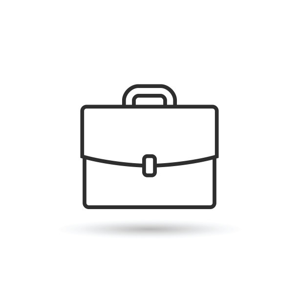 公文包组合图标轮廓，矢量。图片下载