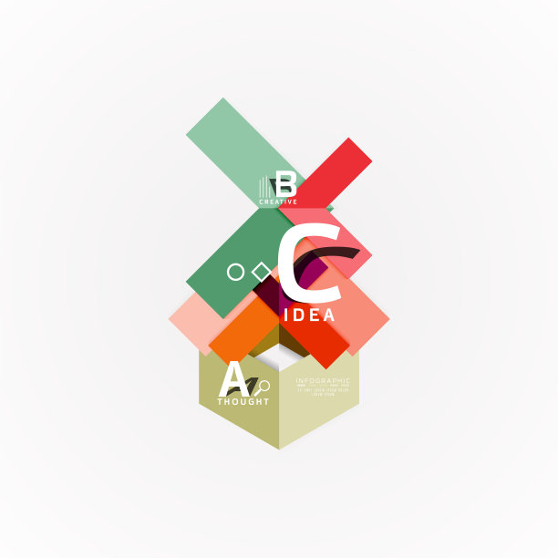 矢量信息图选项横幅，纸张样式设计图片下载