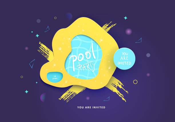 一组政党水平深色横幅。矢量插图。图片下载