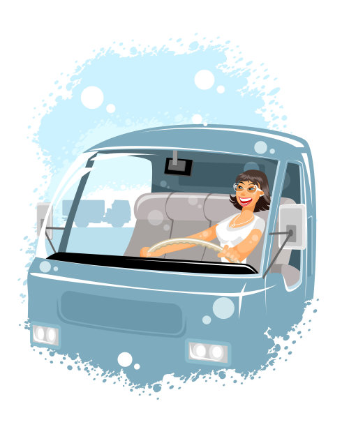 一个开车的女人图片下载