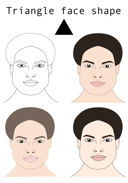 三角形女人脸矢量图图片下载