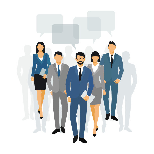 商业人士和演讲泡沫图片下载