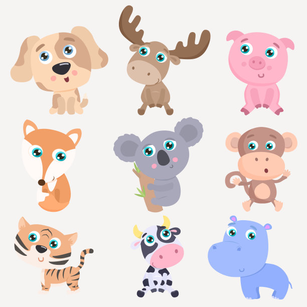 可爱的动物。图片下载