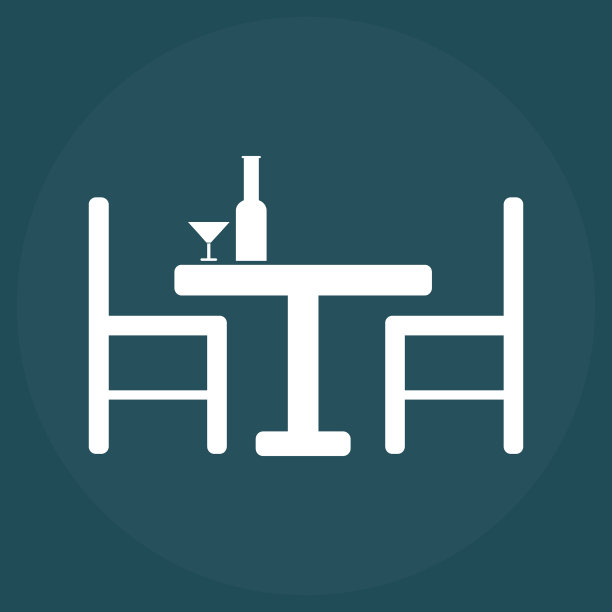 餐桌和椅子与葡萄酒图片下载