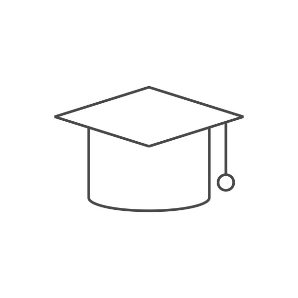 毕业帽线图标。图片下载