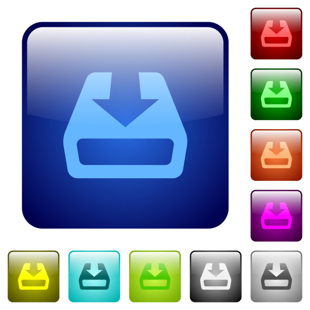 安装到硬盘上的彩色方块按钮图片下载