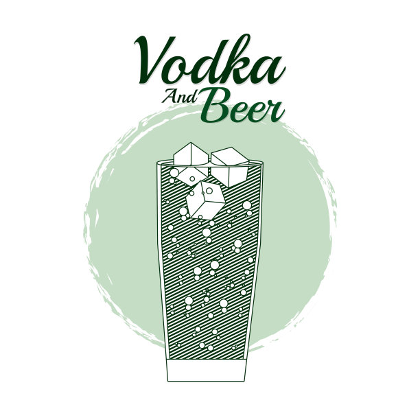 伏特加和啤酒概念图片下载