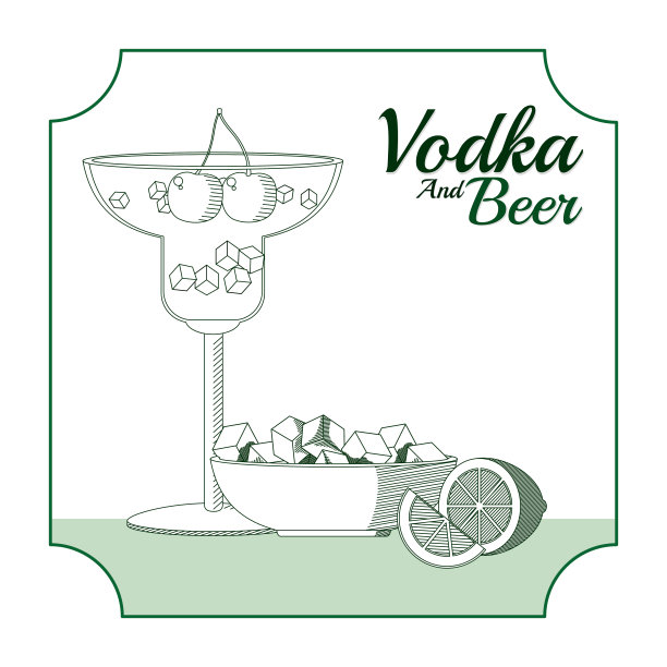 伏特加和啤酒概念图片下载