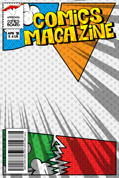 可编辑的漫画书封面图片下载