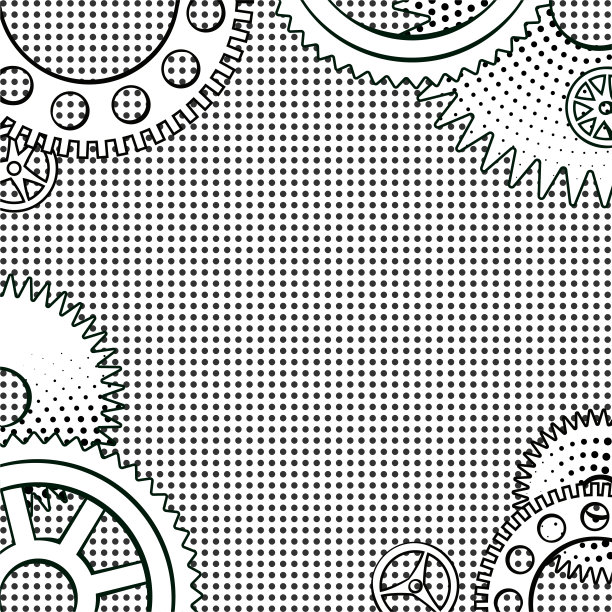 框架的橙色黄铜时钟齿轮图片下载