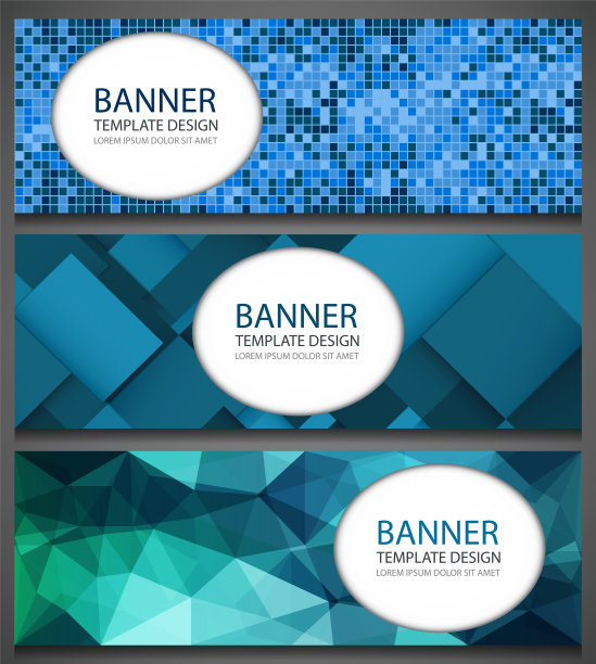 摘要横幅设置不同的模式。向量图片下载