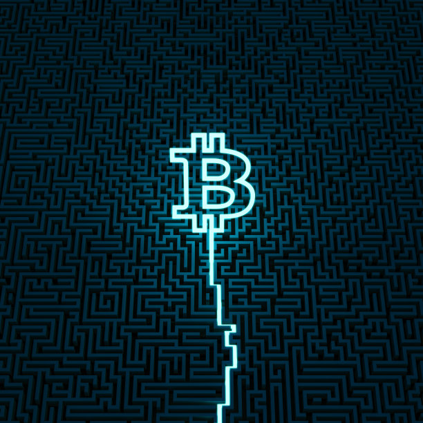霓虹灯比特币迷宫图片下载