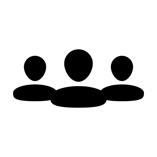 网络图标向量男性群人符号化身为企业管理团队中的平面彩色象形文字图片下载