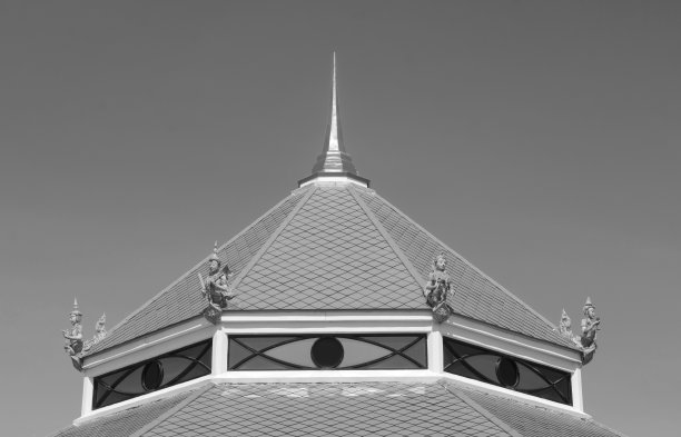 庙宇屋顶上的山墙顶图片下载