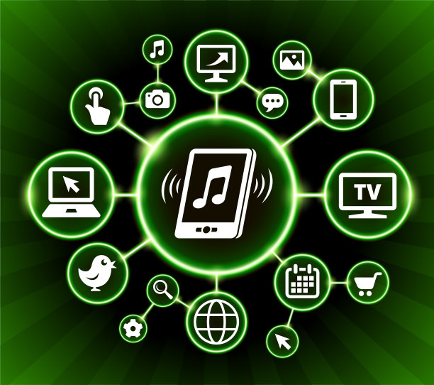 音乐网络传播技术暗按钮背景图片下载