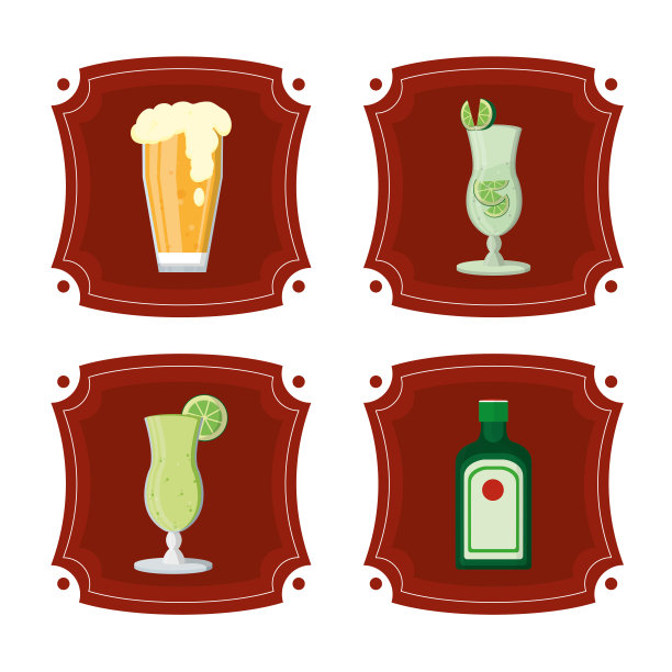 酒吧饮品套装图片下载