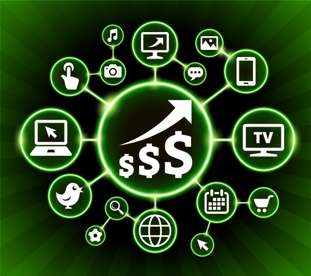 美元增加互联网通信技术暗按钮背景图片下载