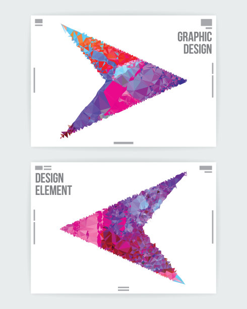 抽象平面设计海报布局模板图片下载