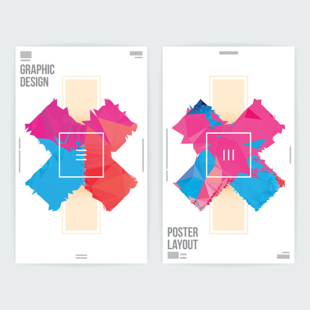 抽象图形设计卡片布局模板图片下载