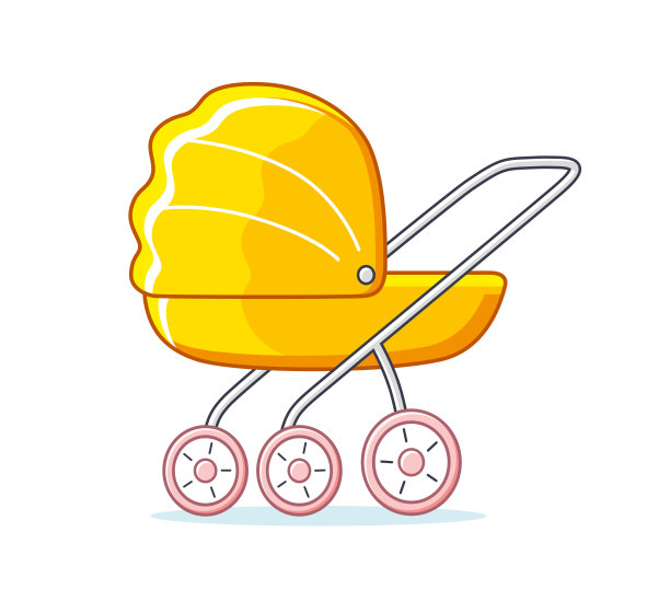 黄色的婴儿车图片下载