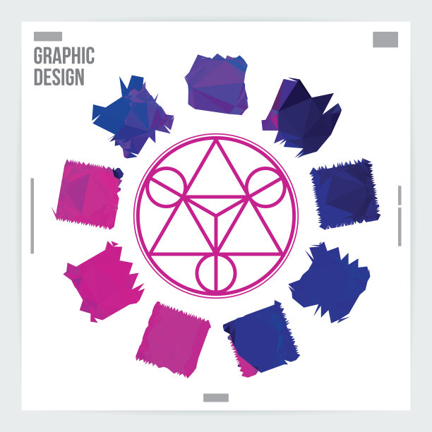 抽象正方形平面设计布局模板图片下载