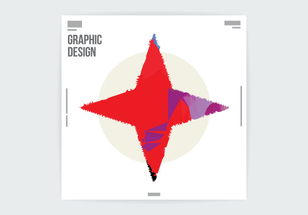 抽象星形图形设计海报布局模板图片下载