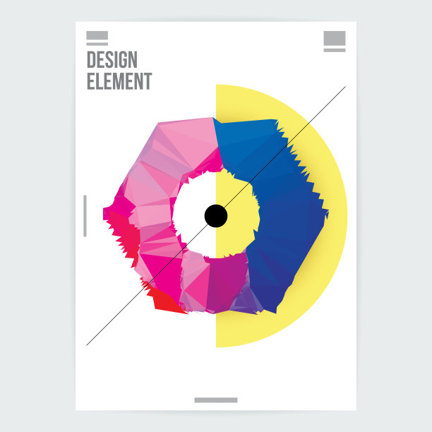 抽象六边形框架平面设计海报布局模板图片下载