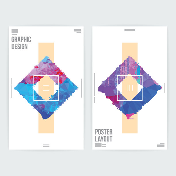 抽象框架图形设计海报布局模板图片下载