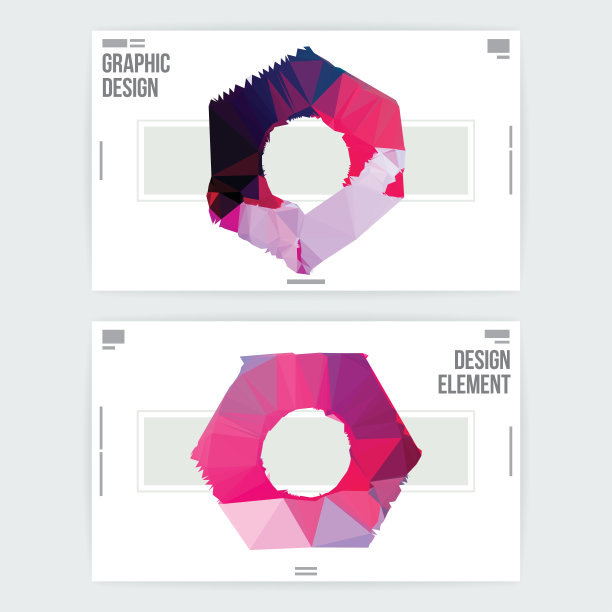 抽象六边形框架图形设计布局模板图片下载