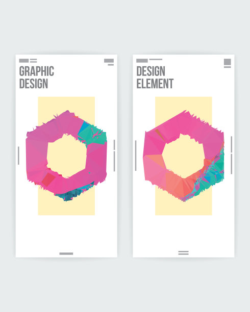 抽象六边形框架图形设计布局模板图片下载