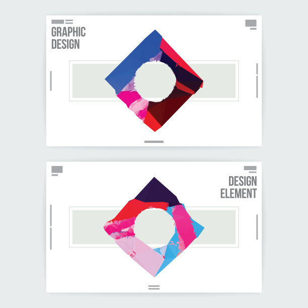 抽象方形框架平面设计布局模板图片下载