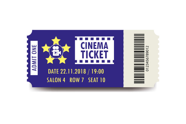 电影院的票模板图片下载