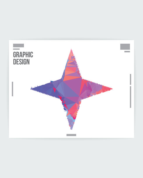抽象星形图形设计元素布局模板图片下载