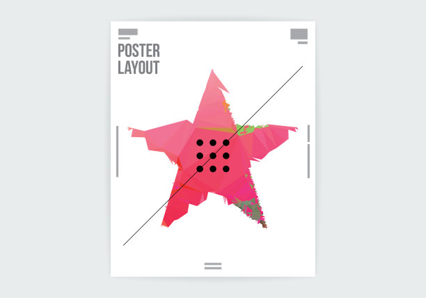 抽象星形图形设计元素布局模板图片下载