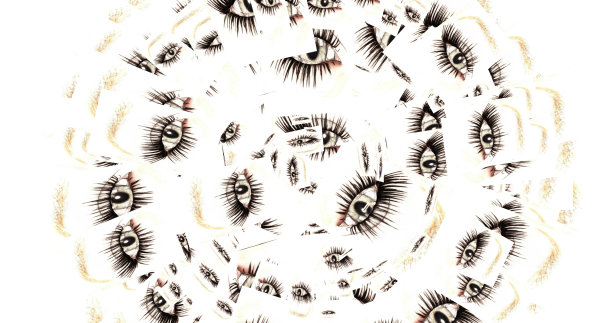 数码3d插图的仙女的眼睛图片下载