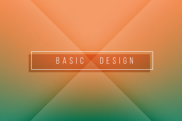 基本的橙色最小优雅抽象线条折痕模式矢量背景图片下载