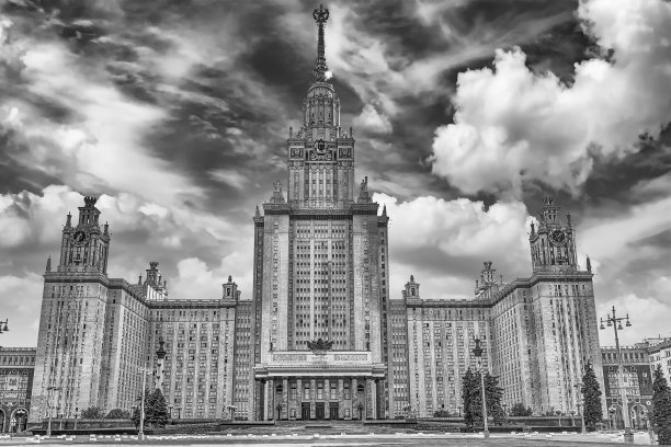 俄罗斯莫斯科罗蒙诺索夫国立大学大楼图片下载