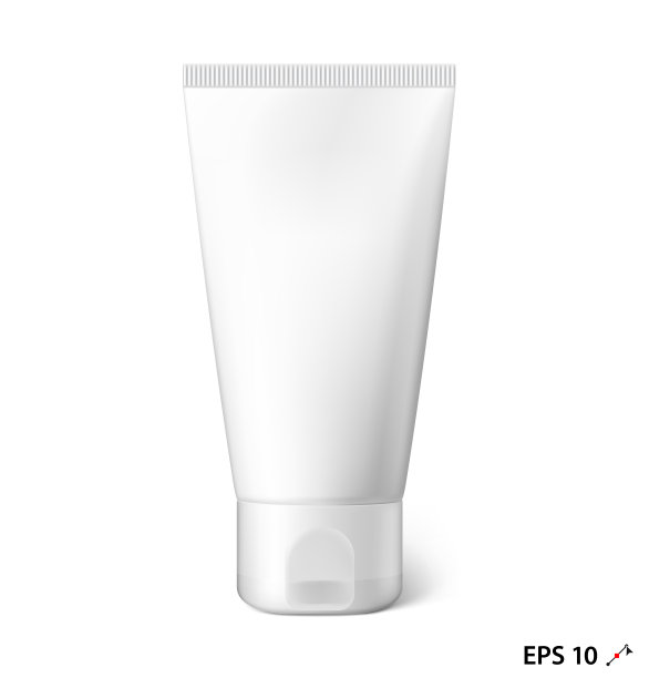 白色空白管隔离在白色背景上。图片下载