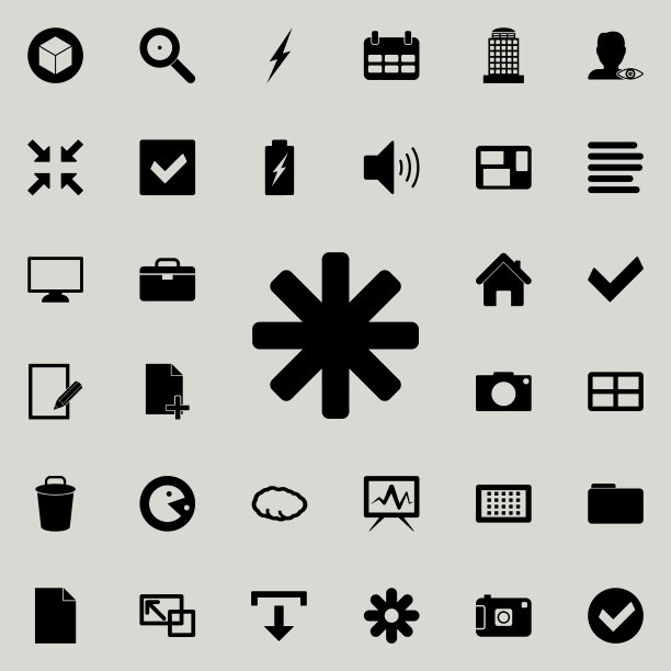 符号的数学放大图标。详细的一组极简图标。高级图形设计。收藏图标之一的网站，网页设计，移动应用程序图片下载