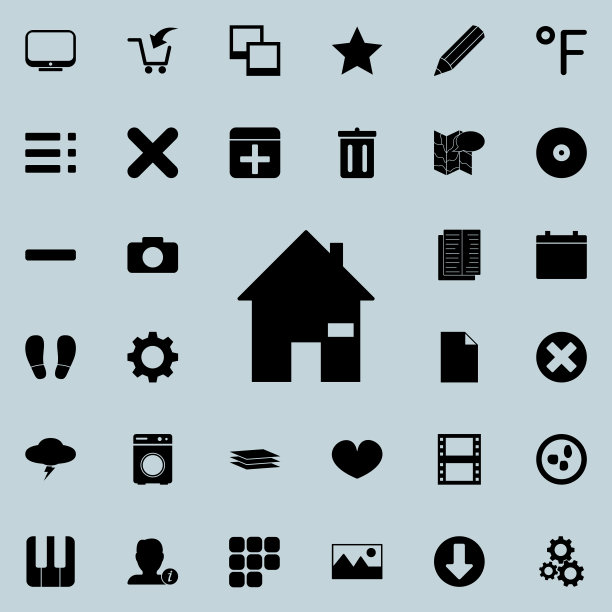 房子图标。详细的一组极简图标。高级图形设计。收藏图标之一的网站，网页设计，移动应用程序图片下载